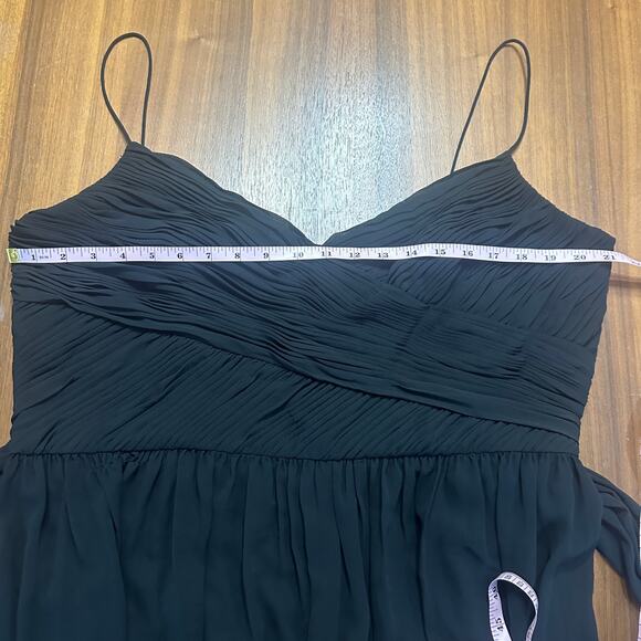 IEENA for Mac Duggal Black Flowy Faux Wrap Wide-Leg Jumpsuit, Chiffon, size XL - Picture 4 of 11